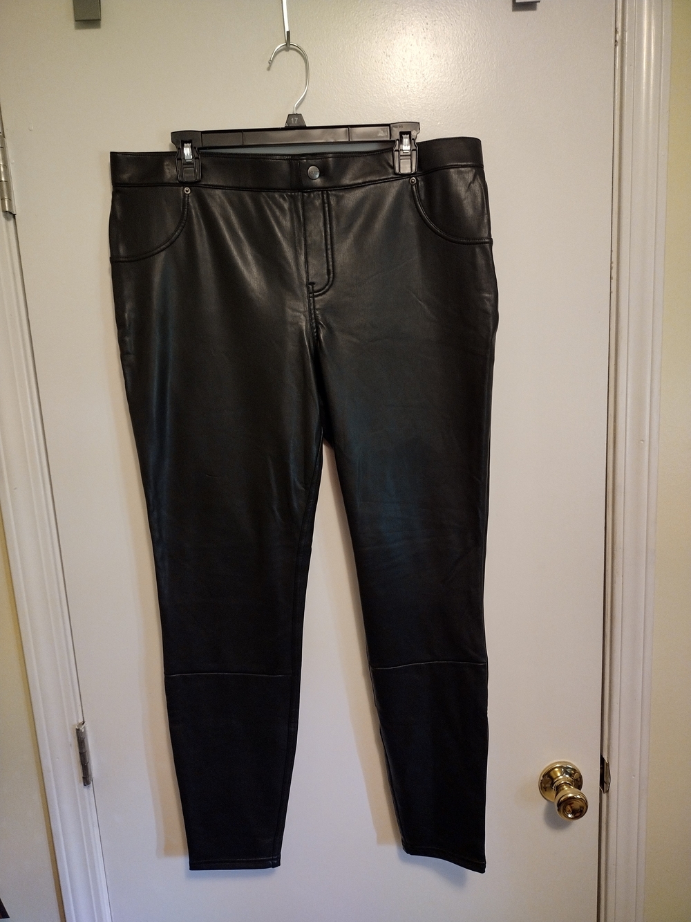 Black Faux Leather Pants